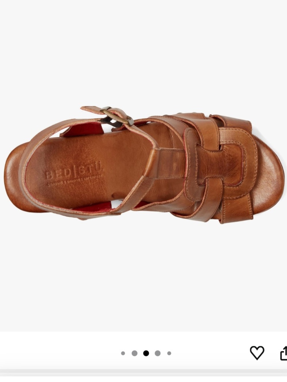 BedStu Bed Stu Caitlin II Tan Rustic Platforms Size 8.5 - Picture 2 of 7